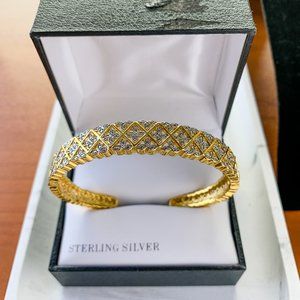 Gold cuff bracelet